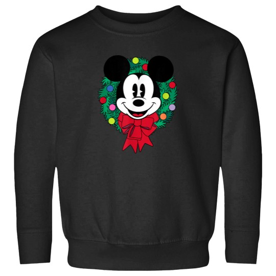 Discover Essentials Men's  Mouse Festive Holiday Christmas Wreath , Blue, Small Sweatshirts
