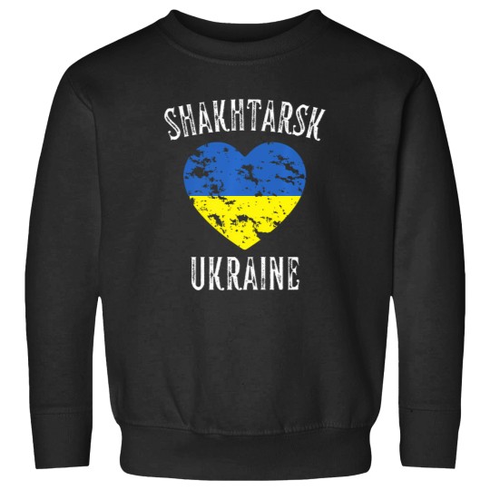 Discover Ukraine Flag Heart Shakhtarsk City Sweatshirts