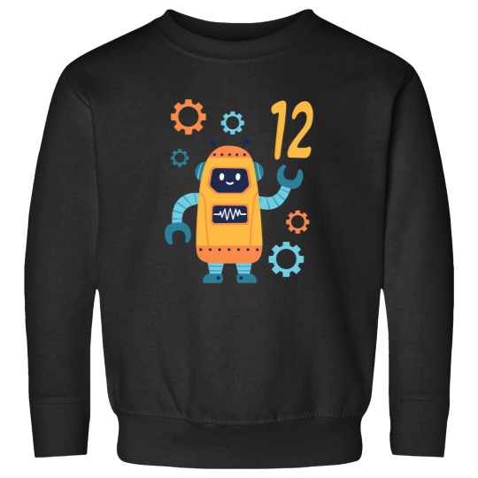 Discover 12Th Birthday Cute Robot 12 Year Old Funny B-Day Matching Sweatshirts