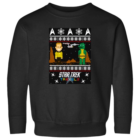 Discover startrek2020 Trexels Pixelated Captain Kirk Christmas Sweater Sweatshirts