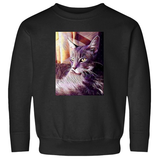 Discover Kitty in the window Twillight Life is harder death is peaceful Sweatshirts