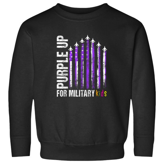 Discover purple up for military purple up child flag boy Sweatshirts