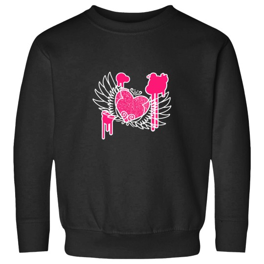 Discover Winged Heart (Pink and White Version) Sweatshirts