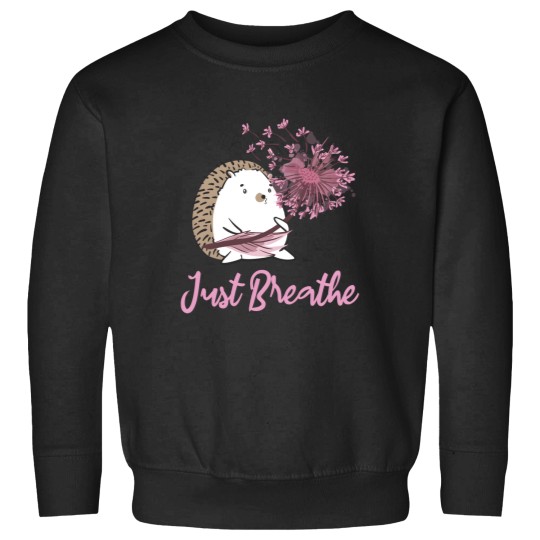 Discover Just Breathe Dandelion Wildflower Botanical Nature Flower Sweatshirts