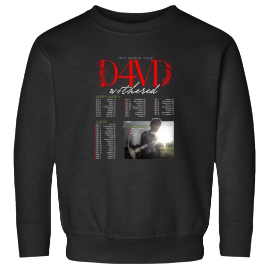 Discover D4VD Withered 2025 World Tour Dates Sweatshirts