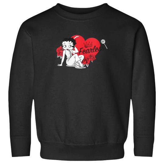Discover womens betty boop fearless roses heart vneck Sweatshirts