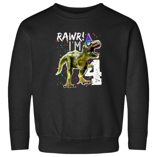 Discover Kids-Rawr-I'M-4-4Th-Birthday-T-Rex-Dinosaur-Party-Gift-For-Boys-T-Shirt Sweatshirts