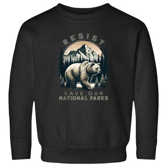 Discover Protect Ousr National Parks Resist Retro Vintages Grizzly Bear Sweatshirts
