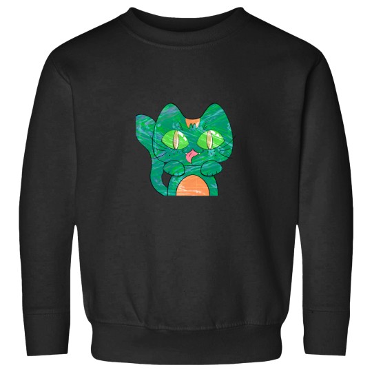 Discover Alien Cat - Greens Sweatshirts