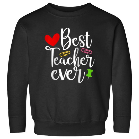 Discover Best Teacher Ever Heart Clip Pin School Teacher Sweatshirts