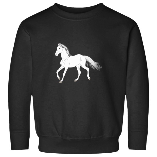 Discover Baluchi horse - white horse - curled eared horse - horse breeds of Pakistan Sweatshirts