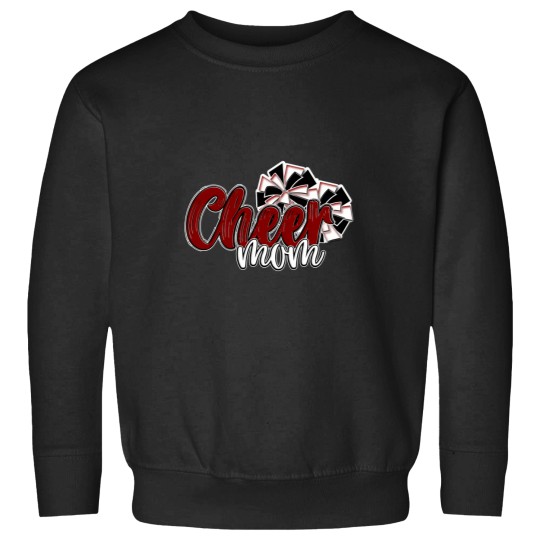 Discover Womens Cheer Mom Top Pom Poms Maroon Mascot Colors School Sweatshirts