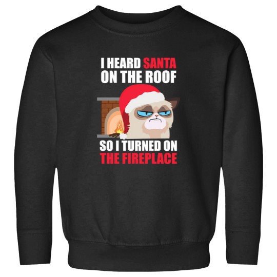Discover Funny Christmas Cat Hates Santa Grumpy Annoyed Cats Sweatshirts
