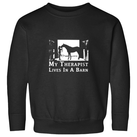 Discover Horse Pet Womens My Therapist Live In A Barn Funny Horse Sweatshirts