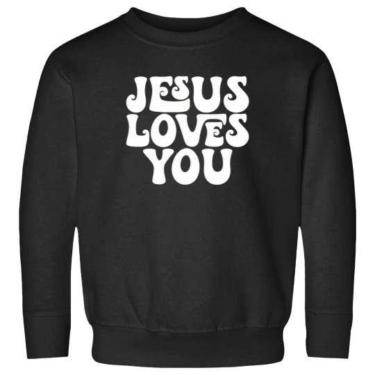 Discover Jesus Loves You Retro Vintage Style Graphic Men Womens Sweatshirts