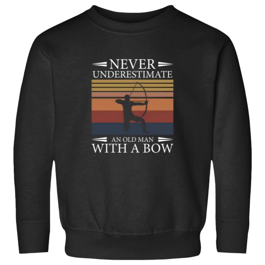 Discover Old Man With A Bow Archery Archer Arrow Hunter Sweatshirts