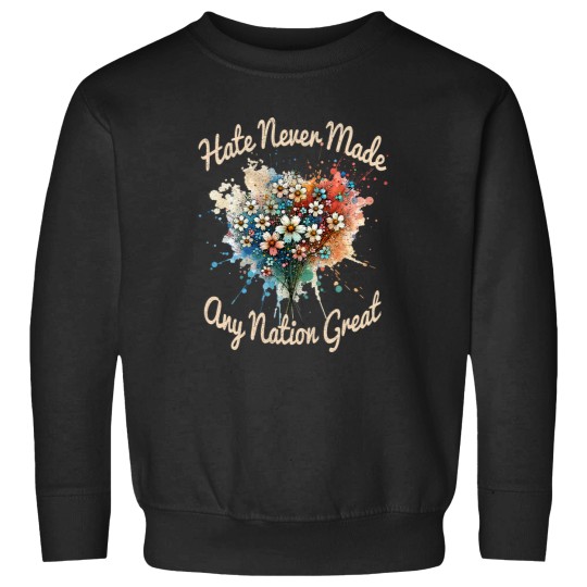 Discover Hate Never Made Any Nation Great Funny AntiTrump 2025 Sweatshirts