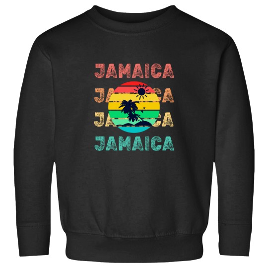 Discover Jamaica Paradise Life, Sunset and Palm Trees Sweatshirts