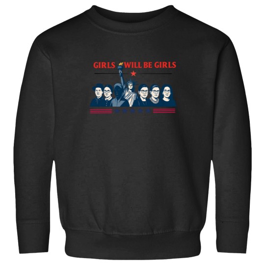 Discover Girls Will be Girls Comfort Colors Sweatshirts, Patriotic Feminist 4th of July Sweatshirts