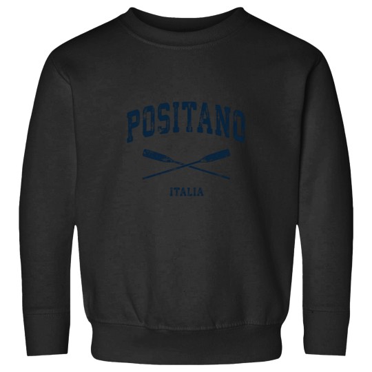 Discover Positano Nautical Crossed Oars Navy Swea Sweatshirts