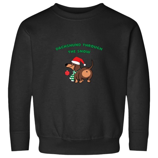 Discover Dachshund through the snow Classic Sweatshirts