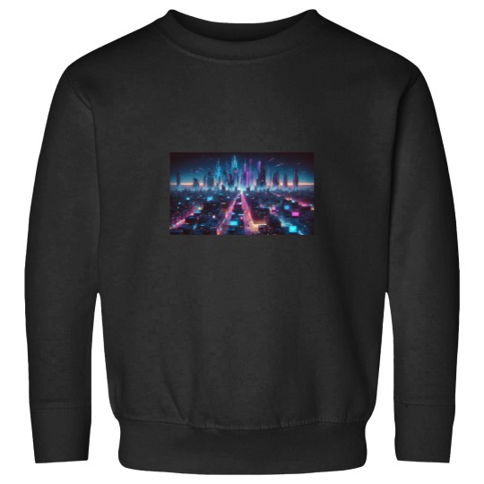Discover 4778 Cyberpunk Neon Metropolis Active T-Shirt Sweatshirts