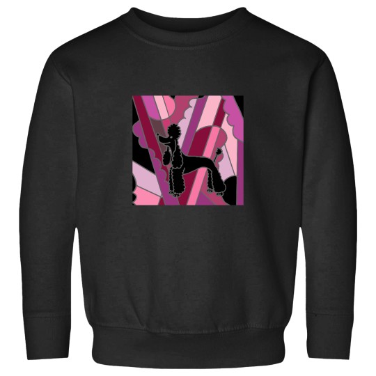 Discover Cool-Funky-Black-Poodle-Abstract-Art T-Shirt Sweatshirts