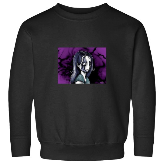 Discover 7509-Dark-And-Mystical-Illustration-Of-An-Anime-Style-Woman-Long-T-Sh Sweatshirts