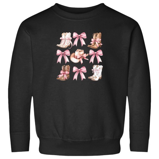 Discover Coquette-Cowgirl-Boots-With-Pink-Bows-Aesthetic-Y2K-Womens-T-Shirt Sweatshirts