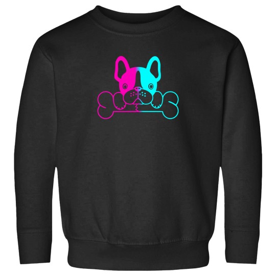 Discover Cute-French-Bulldog-Puppy-With-Bones-(1) T-Shirt Sweatshirts