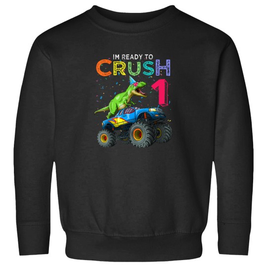 Discover Dinosaur-T-Rex-Monster-Truck-1St-Birthday-1-Yr-Old-Bday-Gift-T-Shirt Sweatshirts