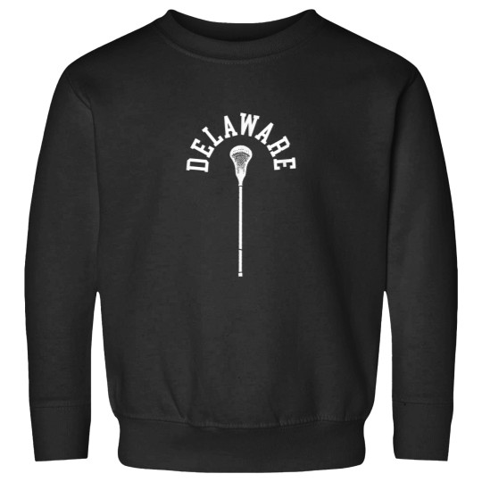Discover Delaware Minimalist Vertical Lacrosse Stick Retr Sweatshirts