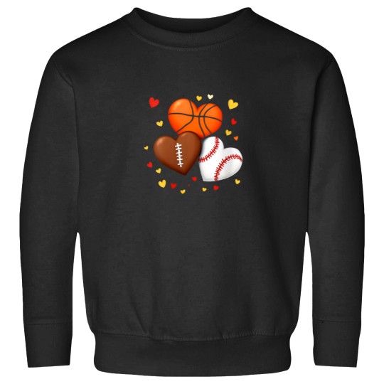 Discover Womens Heart Football Basketball Baseball Valent Sweatshirts