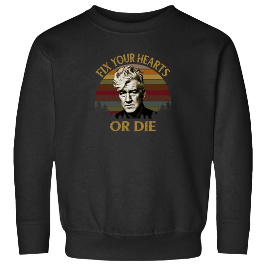 Discover David Lynch Retro Fix Your Hearts Or dies Essential Sweatshirts