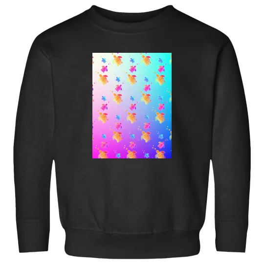 Discover Colorful Turtles Pattern- Sweatshirts