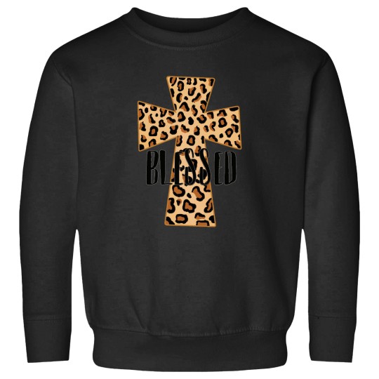 Discover blesseds Leopard crosss Oversized Sweatshirts