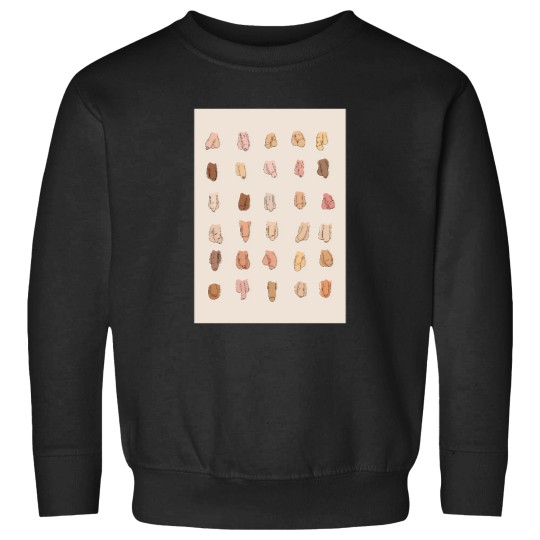 Discover Shapes And Sizes - Body Positive - Quirky Art Simple minds Sweatshirts
