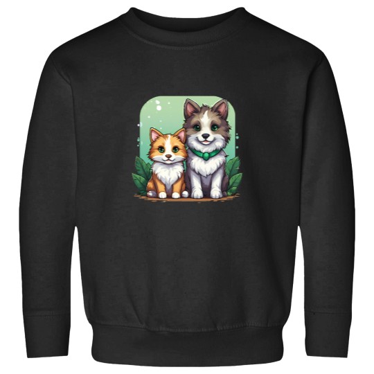 Discover 367 Pixel Art Illustration Of A Cat And A Dog In A Natural Setting Sweatshirts