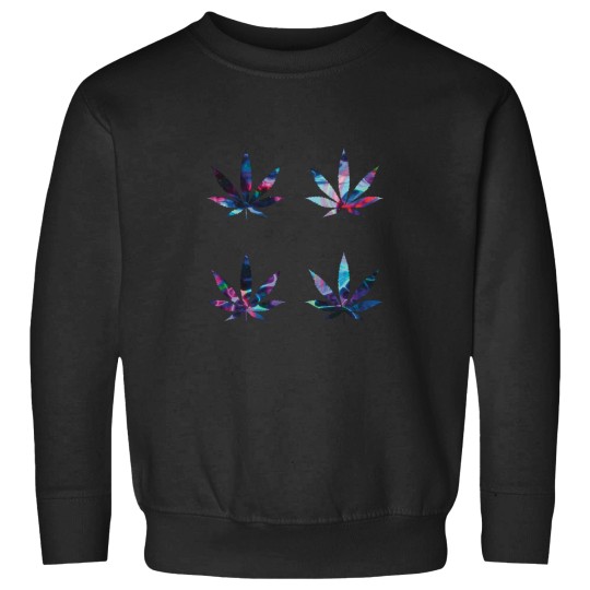 Discover Psychedelic Colors Marijuana Leaf Pattern 4Multipack Version 11 Active Sweatshirts