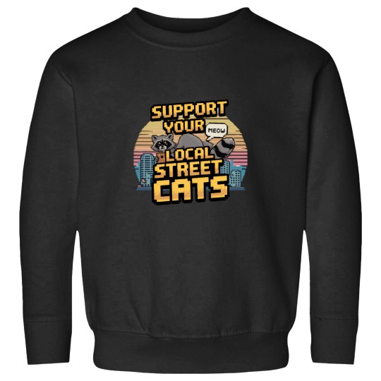 Discover Street Cats Racoon Possum - Support Your Local Street Cycling Bicycle Funny Mountain Biking Bike And Brew For Men Women Sweatshirts