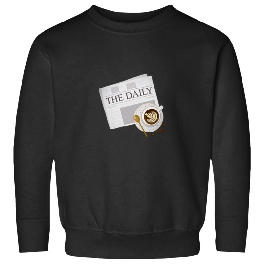 Discover Morning Bliss Newspaper &amp_ Coffee Delight Having Coffee, this morning, With her. Sweatshirts