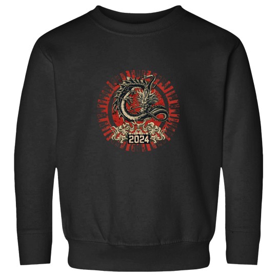 Discover 2024 Chinese New Year of the Wood Dragon 木龍年 Mù lóng nián (4) Sweatshirts