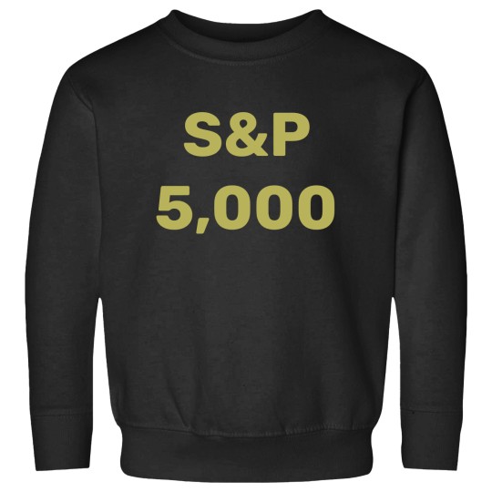 Discover S&P 5,000 Level Stock Market Index Celebration Sweatshirts