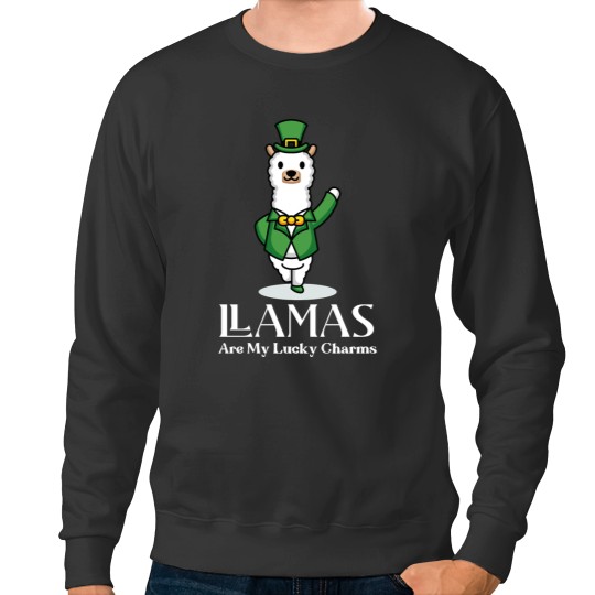 Discover Copy of llamas are my lucky charms St Patrick_s Day Sweatshirts