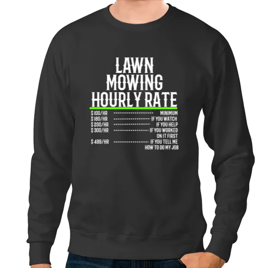 Discover Lawn Mowing Hourly Rate | Essential Sweatshirts