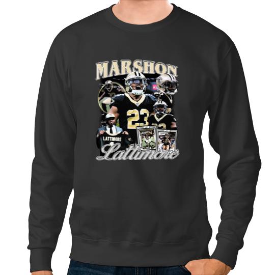 Discover Vintage 90s Graphic Style Marshon Lattimore Sweatshirts, Vintage Sweatshirts, American Football Gift