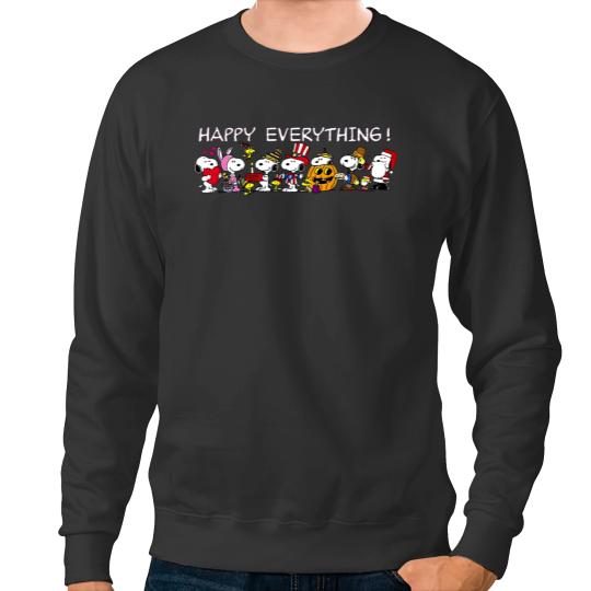 Discover Happy Everything Snoopy Halloween 2023 Sweatshirts, Cute Cartoon Halloween Sweatshirts