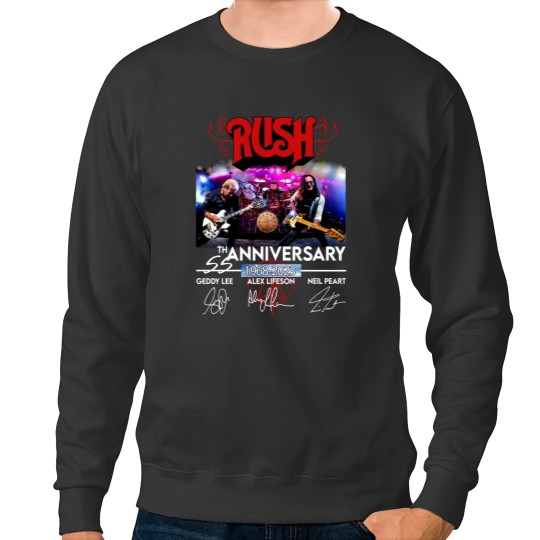 Discover 55 Years RUSH Band 1968-2023 Signatures Sweatshirts