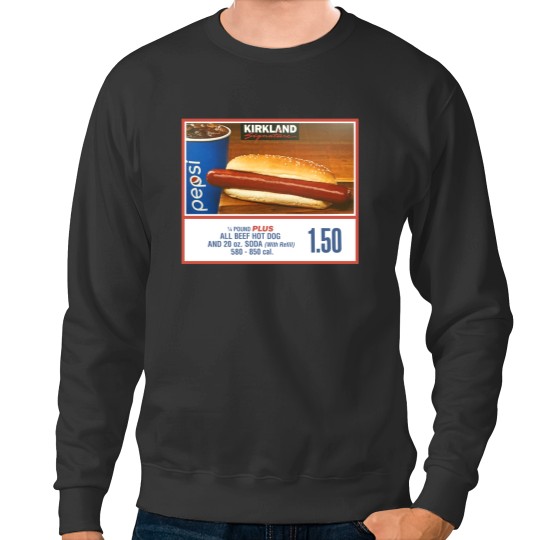 Discover Costco Kirkland Hotdog Glizzy Combo Unisex Sweatshirts