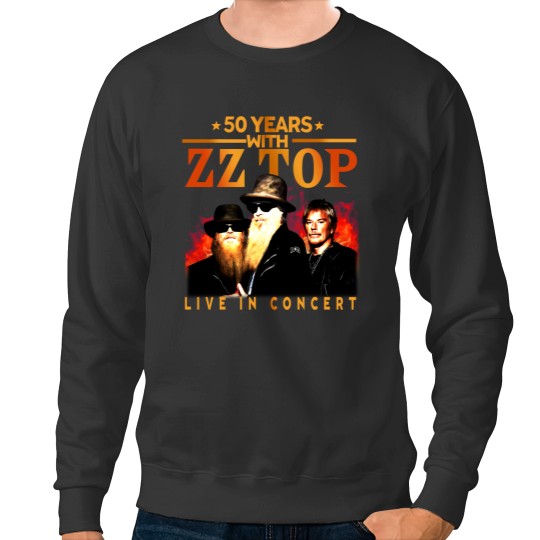 Discover ZZ Top 50 Years Live In Concert The Memories Sweatshirts, ZZ Top Sweatshirts